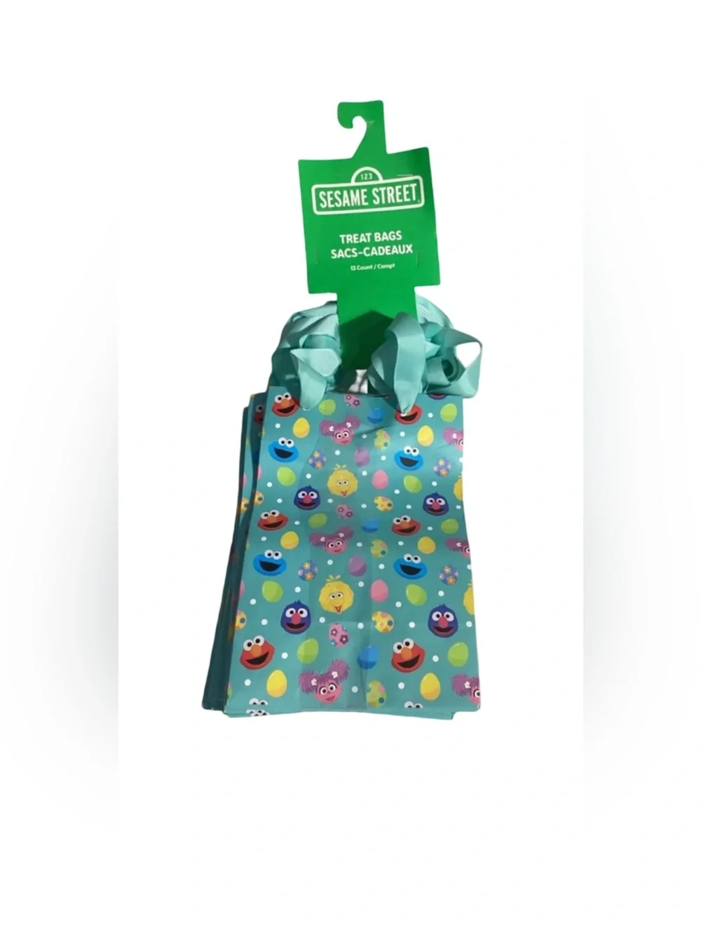 Sesame Street Easter Heavy Paper Treat Bags w/ Nice Ribbon Handles Pkg of 13